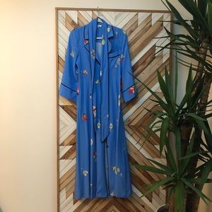 blue silk dress | ganni | 34